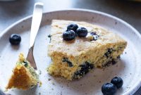 Golden Skillet Blueberry Cornbread