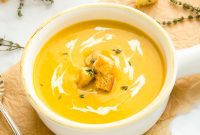 Velvety Butternut Potato Leek Soup