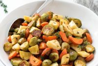 Perfectly Roasted Brussels Sprouts and Root Vegetables