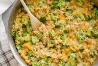 Easy One Pan Chickpea Broccoli Rice Bake