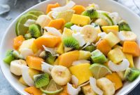 Vibrant Tropical Fruit and Coconut Delight