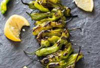 Blistered Shishito Peppers with Lemon and Sea Salt