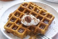 Golden Gluten-Free Pumpkin Spice Waffles