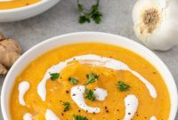 Golden Roasted Butternut and Pear Soup