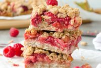 Sweet-Tart Raspberry Rhubarb Bars