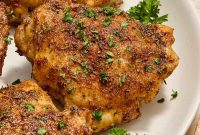 Golden Crispy Air Fryer Chicken Thighs