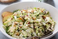 Irresistible Creamy Brussels Sprout Slaw