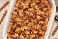 Holiday Eggnog French Toast Bake