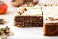 Golden Persimmon Cake with Zesty Brown Butter Orange Frosting