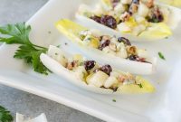 Sweet and Savory Endive Cups with Pear Blue Cheese and Pecan