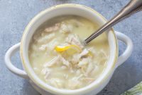 Zesty Slow Cooker Greek Lemon Chicken Soup