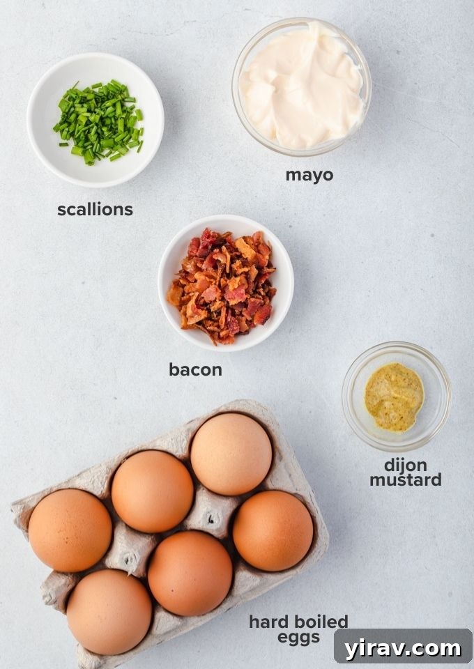 Bacon deviled eggs ingredients