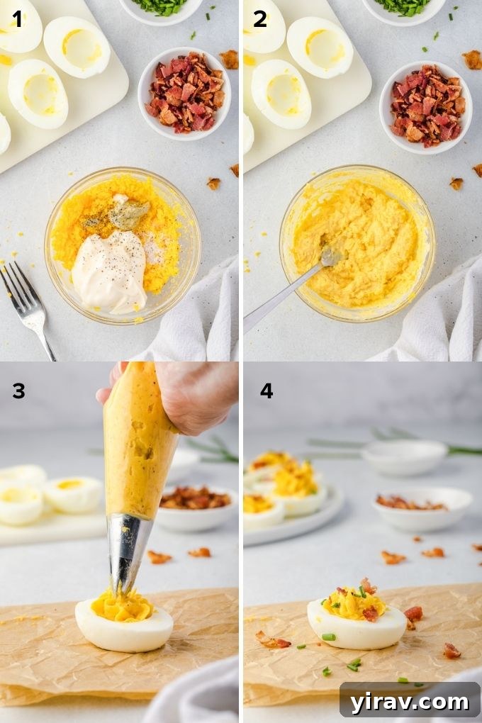 How to make deviled eggs with bacon
