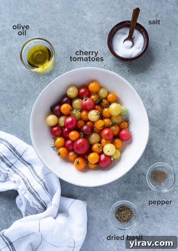 Roasted cherry tomatoes recipe ingredients