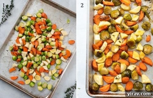 how to make roasted brussels sprouts and carrots collage