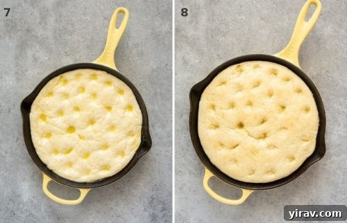 Focaccia bread pizza dough before and after par baking