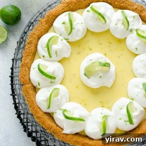 Key Lime Perfection 8 Key lime pie with whipped cream and lime slices