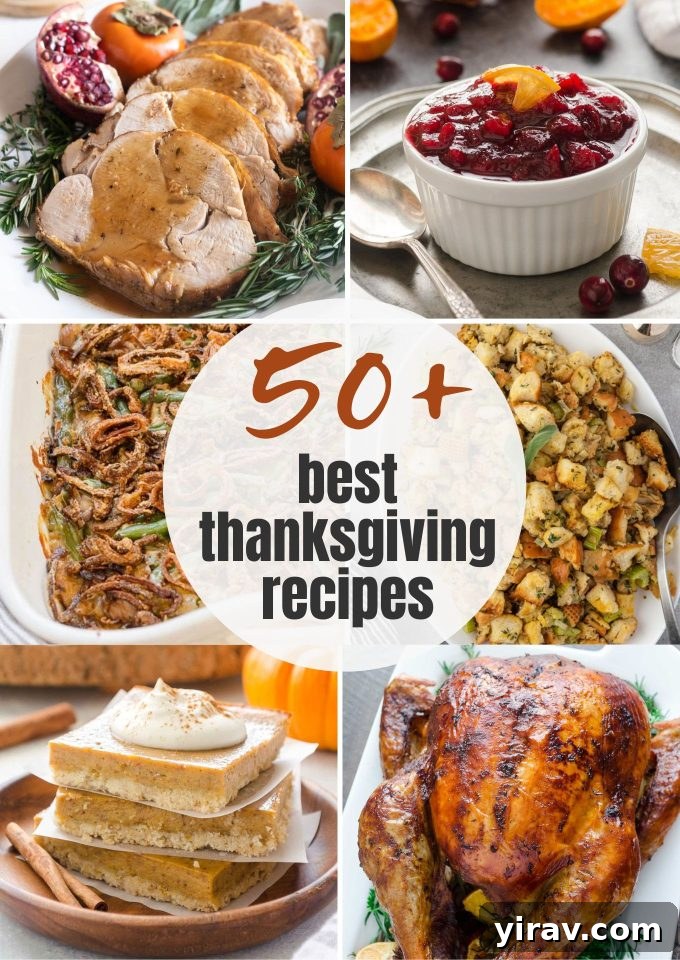 Best thanksgiving recipes collage pin