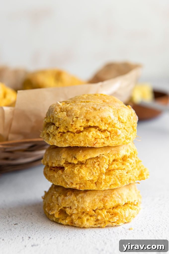 Stack of sweet potato biscuits