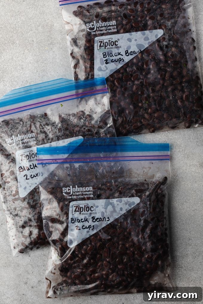 Instant Pot Black Beans: No Soaking Necessary 7 Homemade black beans in freezer bags
