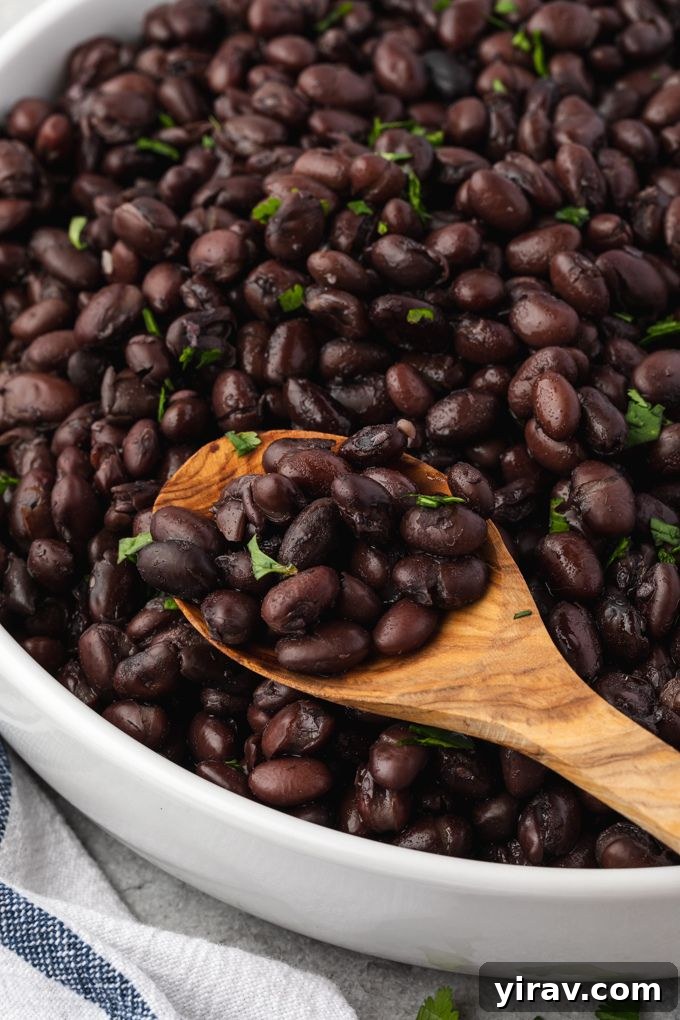Instant Pot Black Beans: No Soaking Necessary 8 Pressure cooker black beans in a bowl