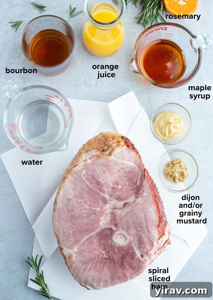 Maple glazed ham recipe ingredients