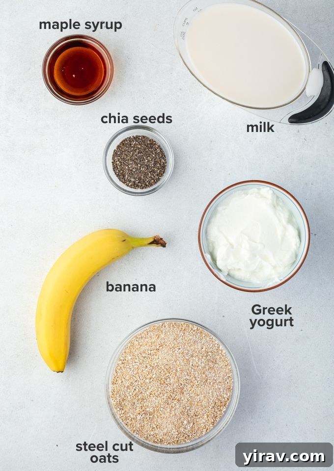 Overnight steel cut oats recipe ingredients