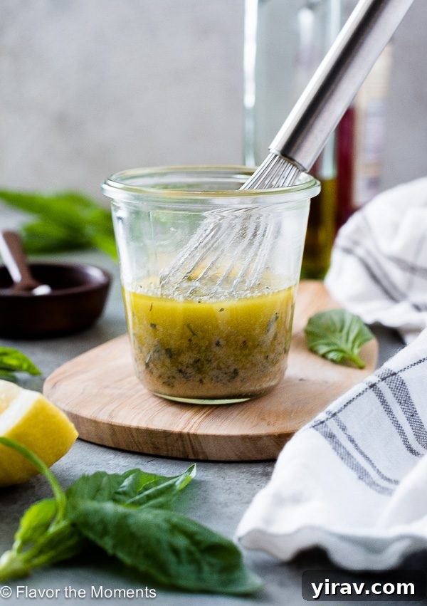 A simple Italian Dressing in jar after whisking