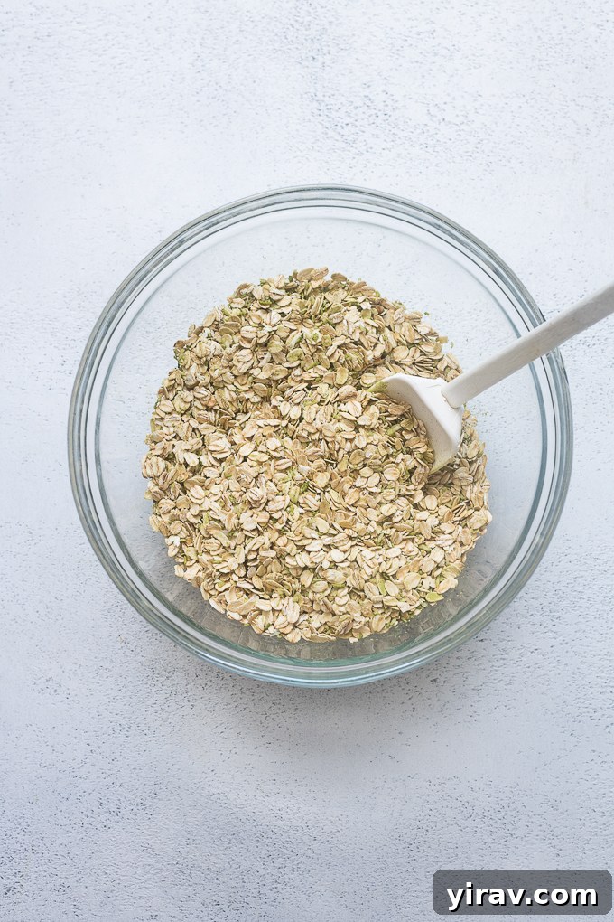 Matcha Morning Magic 5 Combined ingredients for matcha overnight oats.