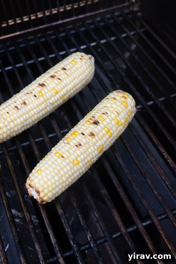 Ears of corn on the grill
