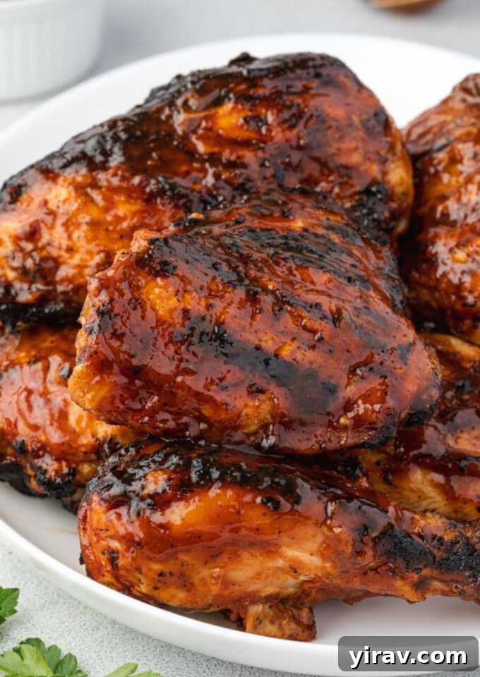 Grilled bbq chicken on a plate