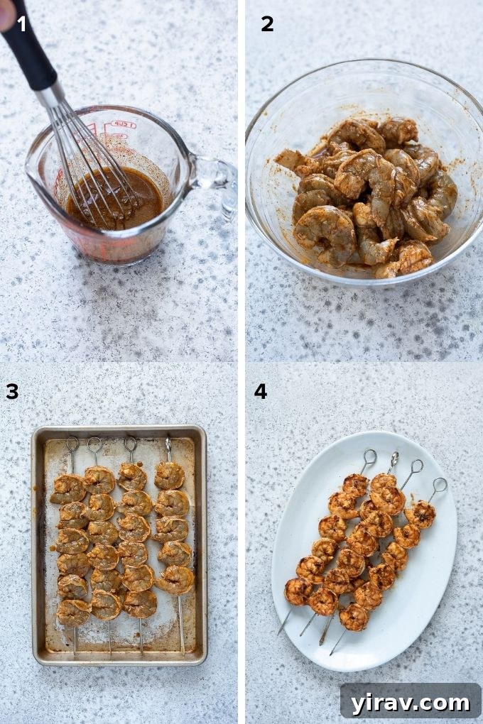 How to make grilled shrimp skewers