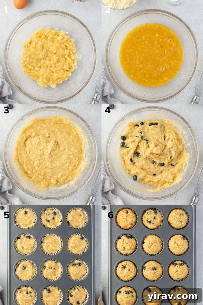 How to make healthy banana blueberry muffins