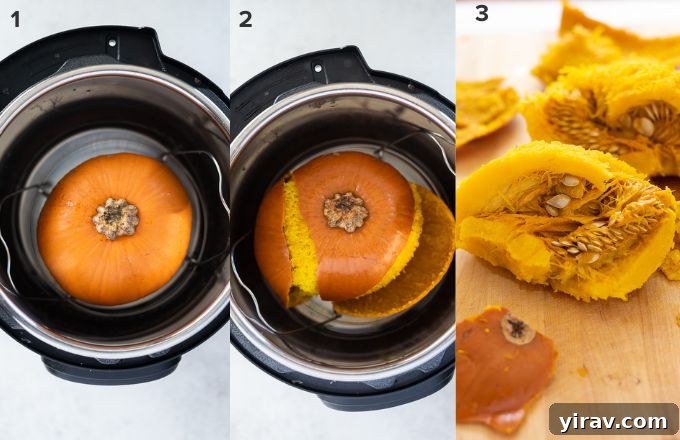 Effortlessly Make Your Own Pumpkin Puree 5 how to cook whole pumpkin in the instant pot