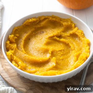 Effortlessly Make Your Own Pumpkin Puree 9 Homemade pumpkin puree in a bowl