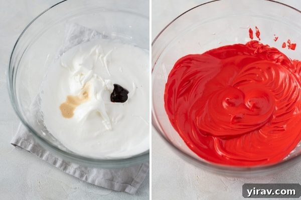 red velvet macarons process collage 2