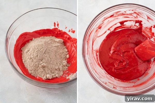 red velvet macarons process collage 3