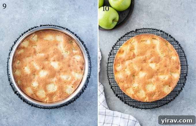 Rustic French Apple Cake 8 How to make french apple cake process collage 4