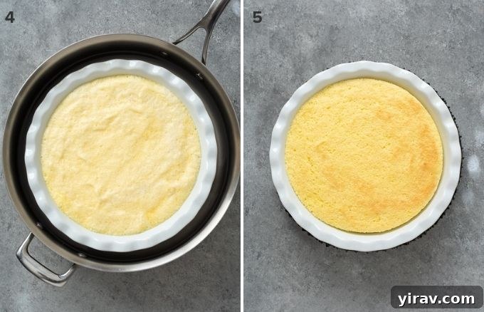 Magic Lemon Pudding Cake 7 Lemon pudding cake before and after baking