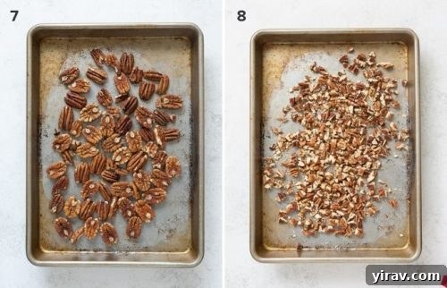 German Chocolate Cake Brownies 14 Pecans before and after toasting