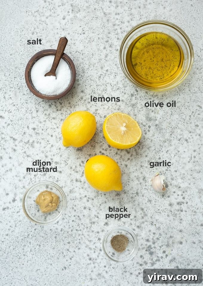 Zesty Lemon Vinaigrette 4 Lemon vinaigrette ingredients