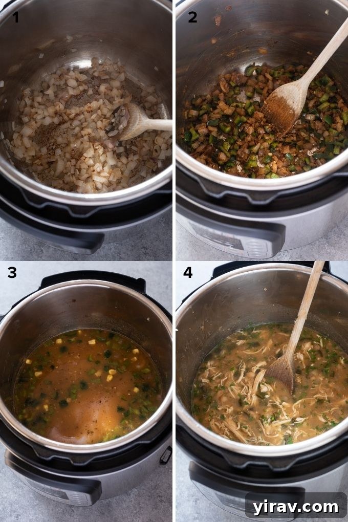 How to make white chicken chili in instant pot