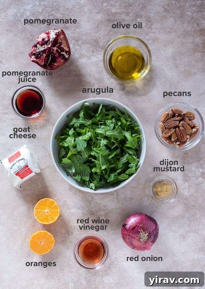 Arugula Citrus Jewel Salad 4 Pomegranate salad recipe ingredients