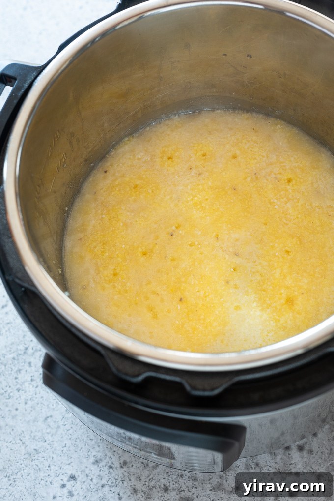Instant pot polenta in the Instant Pot