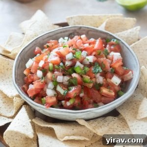Bowl of homemade pico de gallo