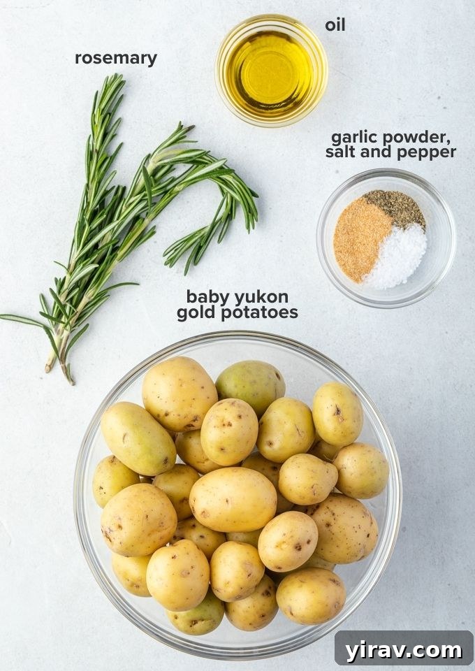 Air fryer potatoes recipe ingredients