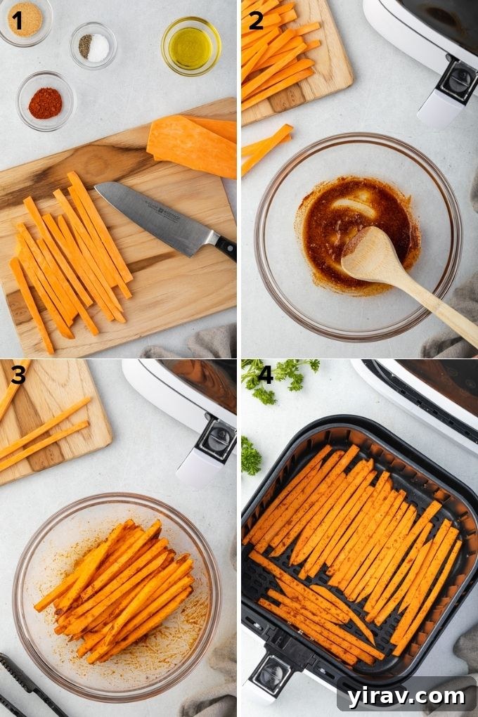How to make sweet potato fries in air fryer