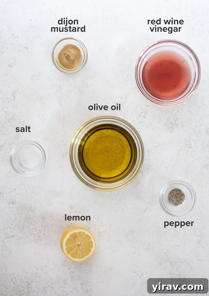 Red wine vinaigrette recipe ingredients