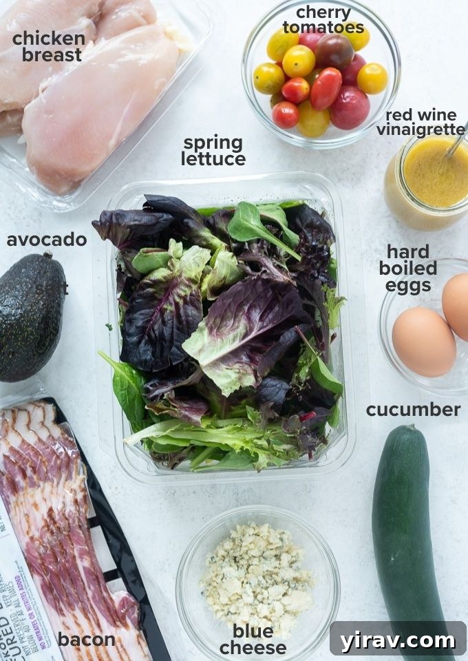 Ultimate Chicken Cobb Salad 4 Chicken cobb salad ingredients