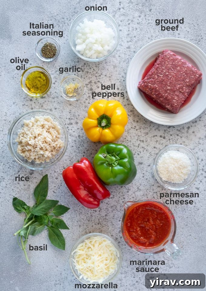 Stuffed bell pepper recipe ingredients